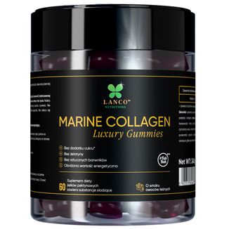 Lanco Nutritions Marine Collagen Luxury Gummies, żelki z kolagenem, smak owoce leśne, 60 sztuk - zdjęcie produktu
