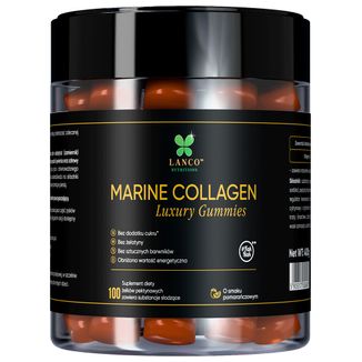 Lanco Nutritions Marine Collagen Luxury Gummies, żelki z kolagenem, smak pomarańczowy, 100 sztuk - zdjęcie produktu