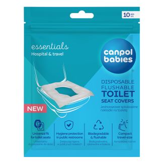Canpol Babies, nakładki na toaletę, jednorazowe, spłukiwalne, 10 sztuk - zdjęcie produktu