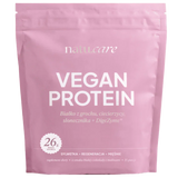 Natu Care Vegan Protein, białko, smak białej czekolady i maliny, 525 g - miniaturka zdjęcia produktu