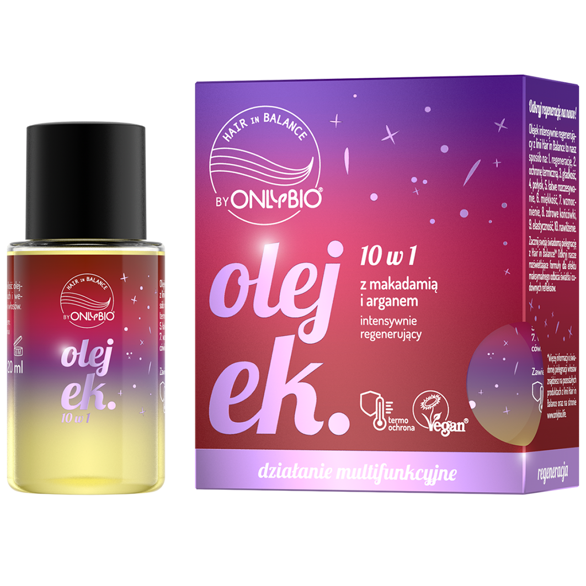 Onlybio Onlybio Hair in Balance, Öl regenerierend für das Haar, 10w1, 20 ml — Inhaltsstoffe und Bewertung