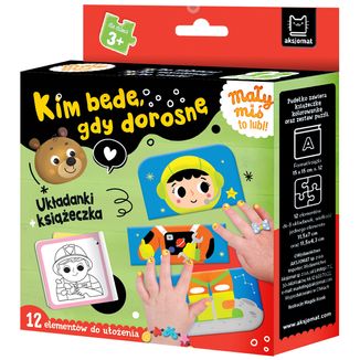 Aksjomat Mały miś to lubi! Kim będę, gdy dorosnę, układanki + książeczka, od 3 lat - zdjęcie produktu
