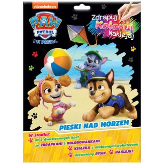 Psi Patrol Pieski nad morzem, zdrapuj, koloruj, naklejaj - zdjęcie produktu