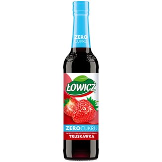 Łowicz, zagęszczona baza napoju, truskawkowa, bez dodatku cukru, 400 ml KRÓTKA DATA Łowicz, zagęszczona baza napoju, truskawkowa, bez dodatku cukru, 400 ml KRÓTKA DATA - zdjęcie produktu