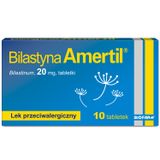 Bilastyna Amertil 20 mg, 10 tabletek - miniaturka zdjęcia produktu