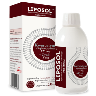 Liposol Liposomalna Kwercetyna 125 mg + cynk 5 mg, 250 ml - zdjęcie produktu