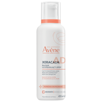 Avene XeraCalm A.D, balsam uzupełniający lipidy do twarzy i ciała, skóra bardzo sucha, atopowa i swędząca, 400 ml - zdjęcie produktu