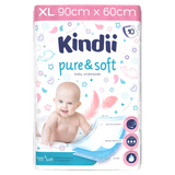 Kindii Pure & Soft, podkłady dla niemowląt, jednorazowe, 60 cm x 90 cm, 10 sztuk - miniaturka zdjęcia produktu