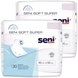 Zestaw Seni Soft Super, podkłady higieniczne, 90 cm x 60 cm, 2 x 30 sztuk Zestaw Seni Soft Super, podkłady higieniczne, 90 cm x 60 cm, 2 x 30 sztuk - miniaturka zdjęcia produktu