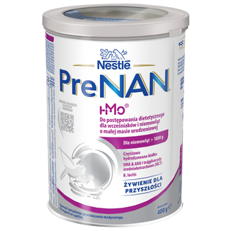 Nestle PreNAN Żywność specjalnego przeznaczenia medycznego po wypisie ze szpitala, dla wcześniaków i niemowląt o małej masie urodzeniowej, 400 g - zdjęcie produktu