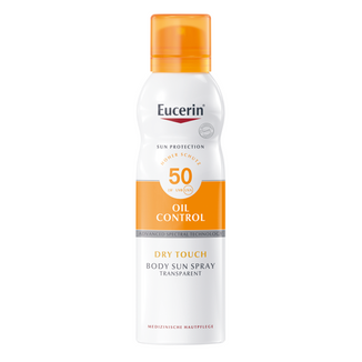 Eucerin Oil Control Dry Touch, transparentny spray ochronny do ciała, SPF 50, 200 ml - zdjęcie produktu