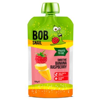 Bob Snail Fruits To Go, smoothie w tubce, banan-malina, 120 g - zdjęcie produktu