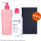 Zestaw Bioderma Sensibio Gel Moussant, łagodzący żel micelarny do mycia twarzy, 500 ml + woda micelarna, skóra wrażliwa, 500 ml + kalendarz książkowy na 2026 rok gratis - miniaturka zdjęcia produktu