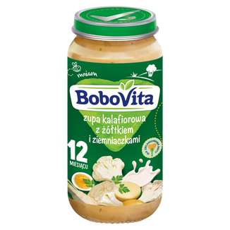 BoboVita Zupa kalafiorowa z żółtkiem i ziemniaczkami, po 12 miesiącu, 250 g - zdjęcie produktu