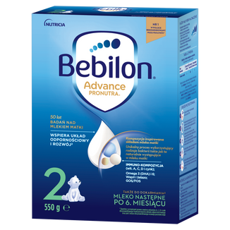 Bebilon Advance Pronutra 2, mleko następne, powyżej 6 miesiąca, 550 g USZKODZONE OPAKOWANIE Bebilon Advance Pronutra 2, mleko następne, powyżej 6 miesiąca, 550 g USZKODZONE OPAKOWANIE - zdjęcie produktu