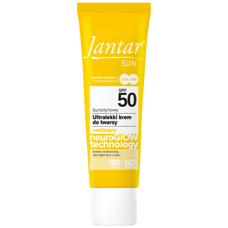 Farmona Jantar Sun, bursztynowy ultralekki krem nawilżający do twarzy, SPF 50, 50 ml - zdjęcie produktu