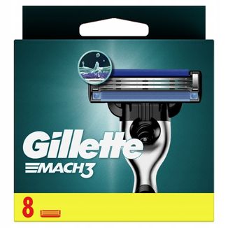 Gillette Mach 3+, wkłady wymienne do maszynki, 8 sztuk Gillette Mach 3+, wkłady wymienne do maszynki, 8 sztuk - zdjęcie produktu