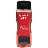 Reebok Activate Your Senses, żel pod prysznic dla mężczyzn 4w1, 400 ml Reebok Activate Your Senses, żel pod prysznic dla mężczyzn 4w1, 400 ml - miniaturka zdjęcia produktu