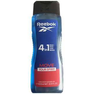 Reebok Move Your Spirit, żel pod prysznic dla mężczyzn 4w1, 400 ml - zdjęcie produktu