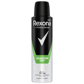Rexona Quantum Dry, antyperspirant męski w sprayu, 150 ml - zdjęcie produktu