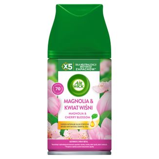 Air Wick Freshmatic Magnolia i Kwiat Wiśni, wkład do automatycznego odświeżacza, 250 ml Air Wick Freshmatic Magnolia i Kwiat Wiśni, wkład do automatycznego odświeżacza, 250 ml - zdjęcie produktu