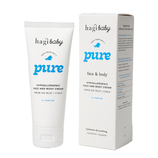 Hagi Baby Pure, hipoalergiczny krem do buzi i ciała dla dzieci od 1. dnia życia, 75 ml USZKODZONE OPAKOWANIE - zdjęcie produktu