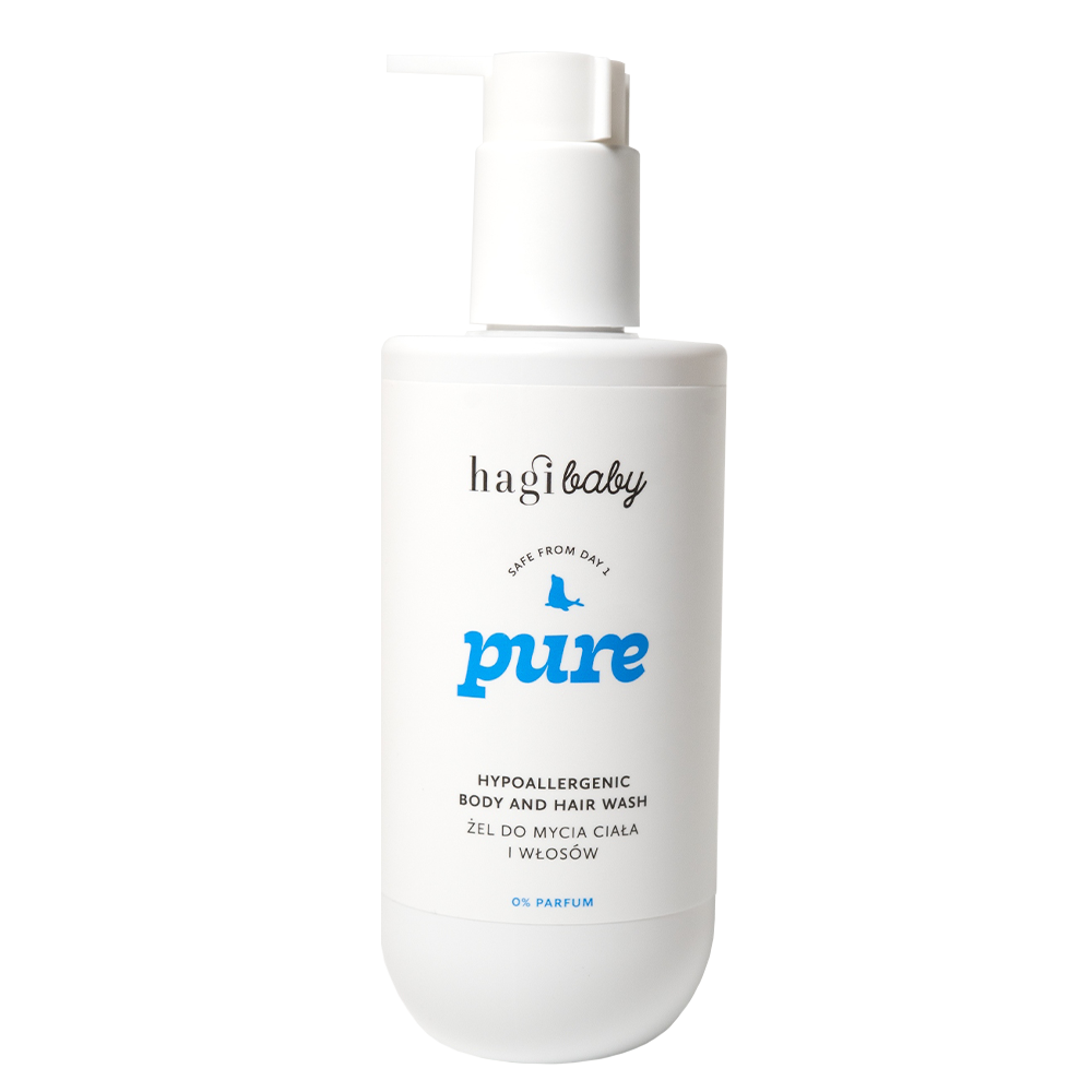 Nieznana Hagi Baby Pure, hipoalergiczny żel do mycia ciała i włosów dla dzieci od 1. dnia życia, 300 ml