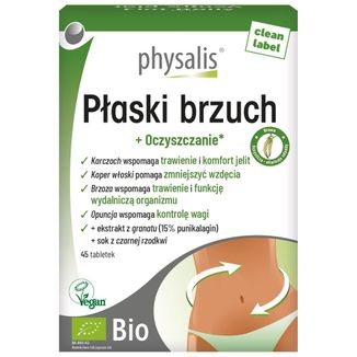 Physalis Płaski Brzuch, 45 tabletek - zdjęcie produktu