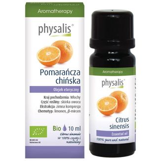 Physalis, olejek eteryczny, pomarańcza bio, 10 ml Physalis, olejek eteryczny, pomarańcza bio, 10 ml - zdjęcie produktu