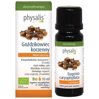 Physalis, olejek eteryczny, goździkowiec korzenny bio, 10 ml Physalis, olejek eteryczny, goździkowiec korzenny bio, 10 ml - zdjęcie produktu