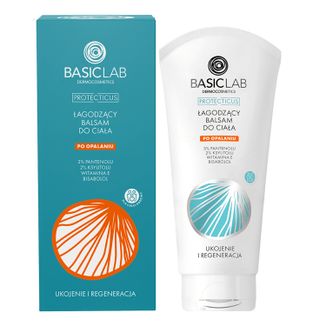 BasicLab Protecticus, łagodzący balsam do ciała po opalaniu, 100 ml - zdjęcie produktu
