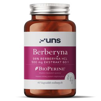 UNS Berberyna + Bioperine, 60 kapsułek - zdjęcie produktu