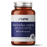 UNS Borówka Czarna + Bioperine, 60 kapsułek - miniaturka zdjęcia produktu