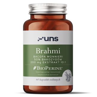 UNS Brahmi (Bacopa Monnieri) + Bioperine, 60 kapsułek - zdjęcie produktu