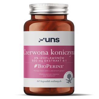 UNS Czerwona Koniczyna + Bioperine, 60 kapsułek - zdjęcie produktu
