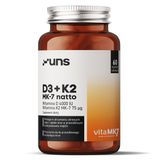 UNS D3+K2 MK-7 Natto, 60 kapsułek - miniaturka zdjęcia produktu