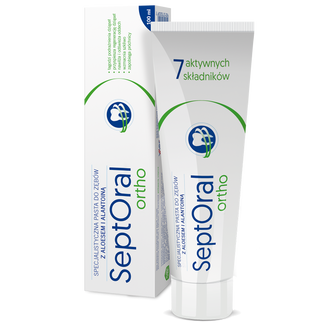 SeptOral Ortho, pasta do zębów z aloesem i alantoiną, 100 ml SeptOral Ortho, pasta do zębów z aloesem i alantoiną, 100 ml - zdjęcie produktu