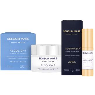 Zestaw Sensum Mare Algorich, zaawansowany krem rewitalizujący i przeciwzmarszczkowy o lekkiej konsystencji, 50 ml + bogata maska pod oczy w kremie, 15 ml - zdjęcie produktu