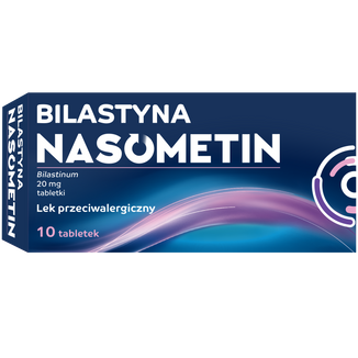 Bilastyna Nasometin 20 mg, 10 tabletek Bilastyna Nasometin 20 mg, 10 tabletek - zdjęcie produktu