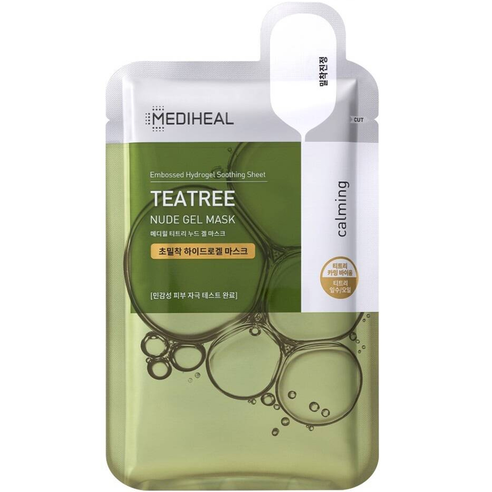 Nieznana Mediheal Nude Gel Mask Teatree, Hydrogel Gesichtsmaske als Tuchmaske, beruhigend 30 g — Inhaltsstoffe und Bewertung