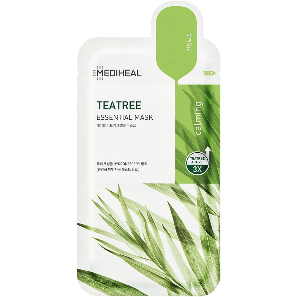 Nieznana Mediheal Teatree Essential Mask, kojąca maska do twarzy w płachcie, bambusowa, 24 ml — Składniki i ocena