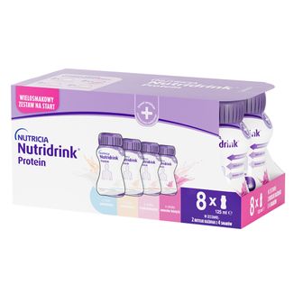 Nutridrink Protein Zestaw na Start, preparat odżywczy, mix smaków, 8 x 125 ml - zdjęcie produktu