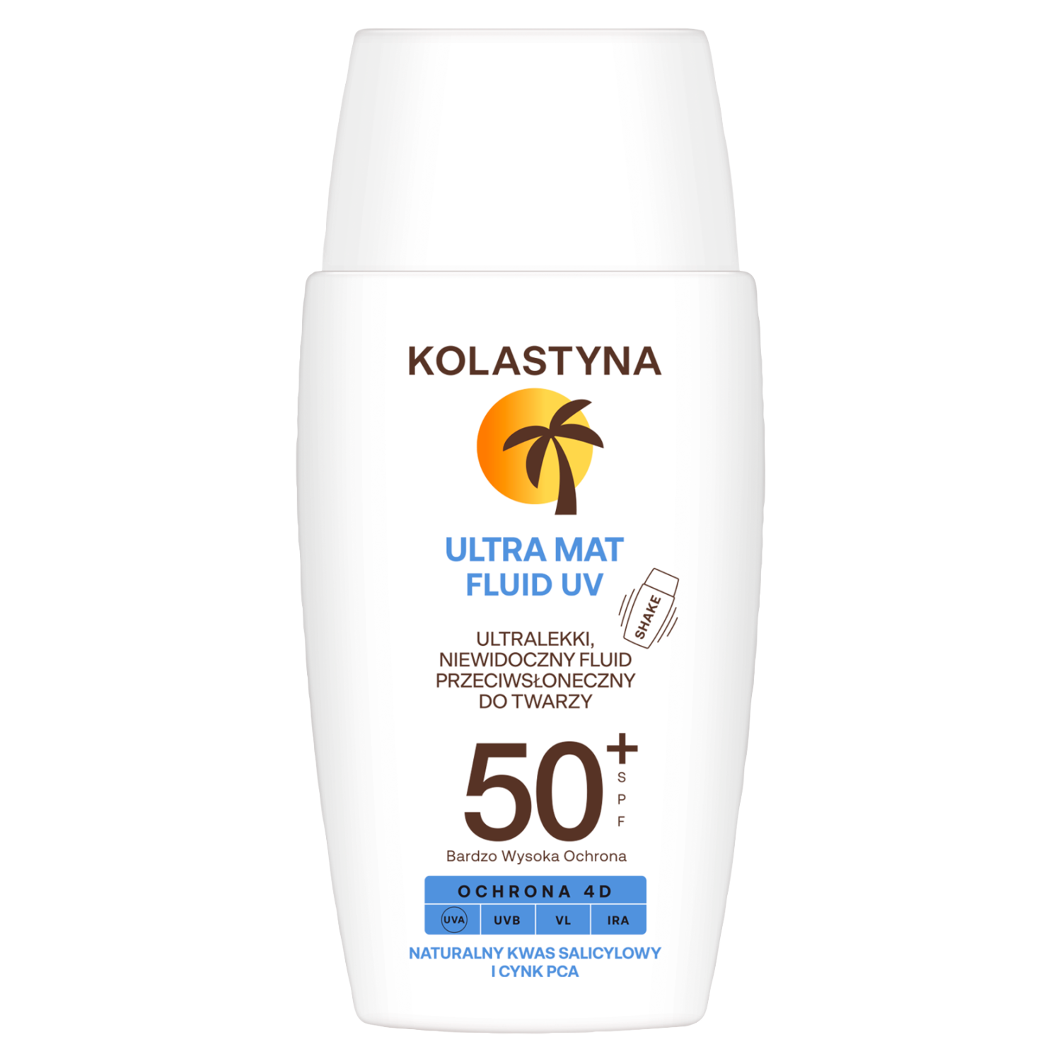 Kolastyna Kolastyna, ultraleicht, unsichtbar fluid mit Sonnenschutz für das Gesicht, ultra-mat, SPF 50+, 40 ml — Inhaltsstoffe und Bewertung