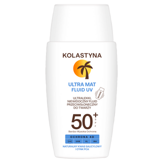 Kolastyna, ultralekki, niewidoczny fluid przeciwsłoneczny do twarzy, ultra-mat, SPF 50+, 40 ml - zdjęcie produktu