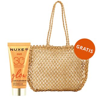 Nuxe Sun, fluid rozświetlający z efektem skóry muśniętej słońcem, SPF 30, 40 ml + torba Summer gratis - zdjęcie produktu
