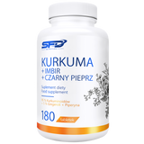 SFD Kurkuma + Imbir + Czarny Pieprz, 180 tabletek - miniaturka zdjęcia produktu