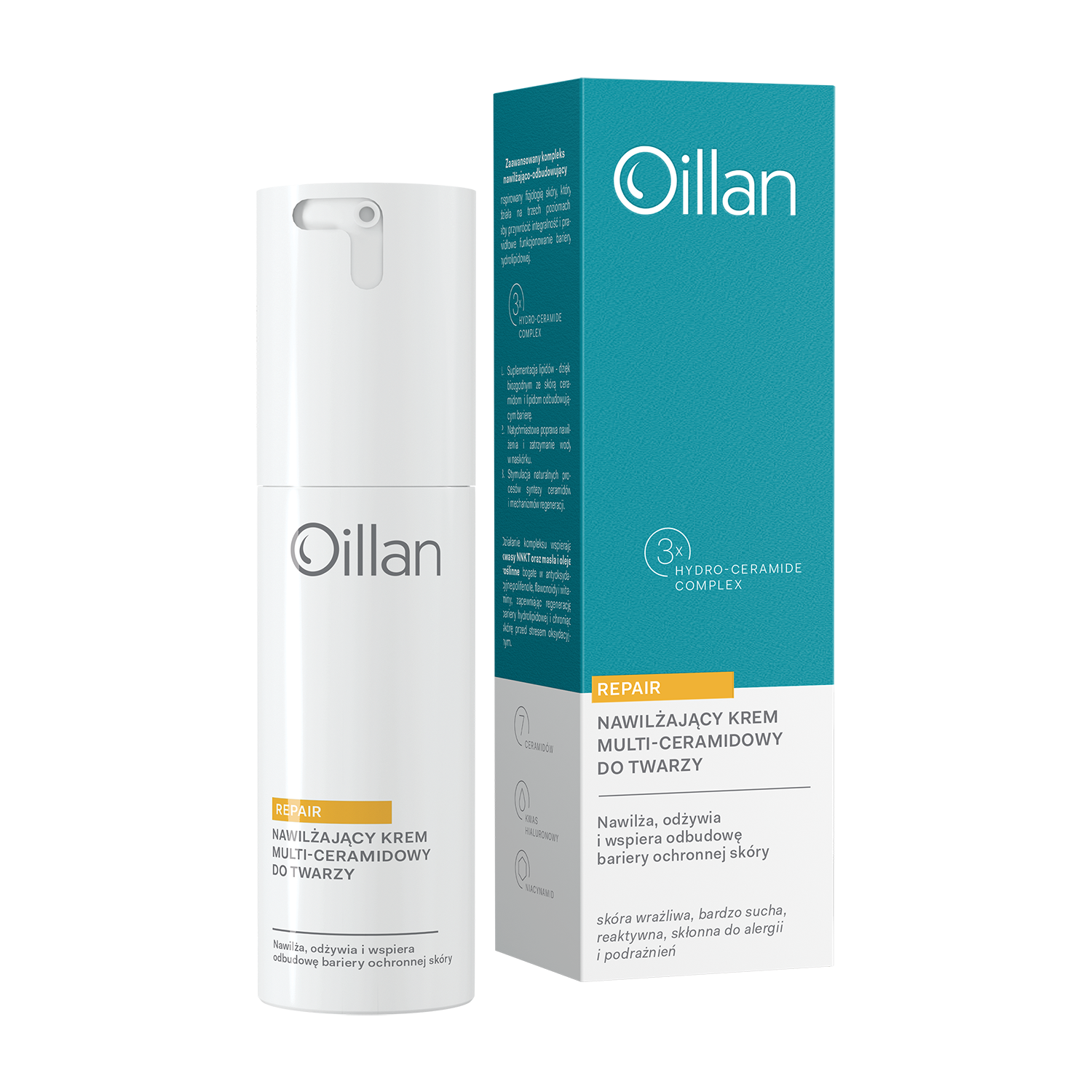 Oillan Oillan Repair, feuchtigkeitsspendend multi-Ceramid Gesichtscreme, 50 ml — Inhaltsstoffe und Bewertung