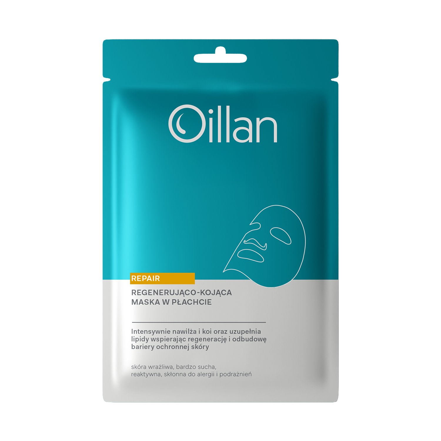 Oillan Oillan Repair, regenerująco- kojąca maska w płachcie, 20 ml — Składniki i ocena