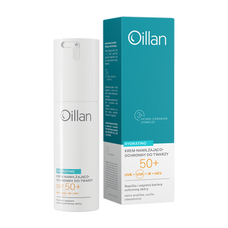 Oillan Hydrating, krem nawilżająco-ochronny do twarzy, SPF 50+, 50 ml - zdjęcie produktu