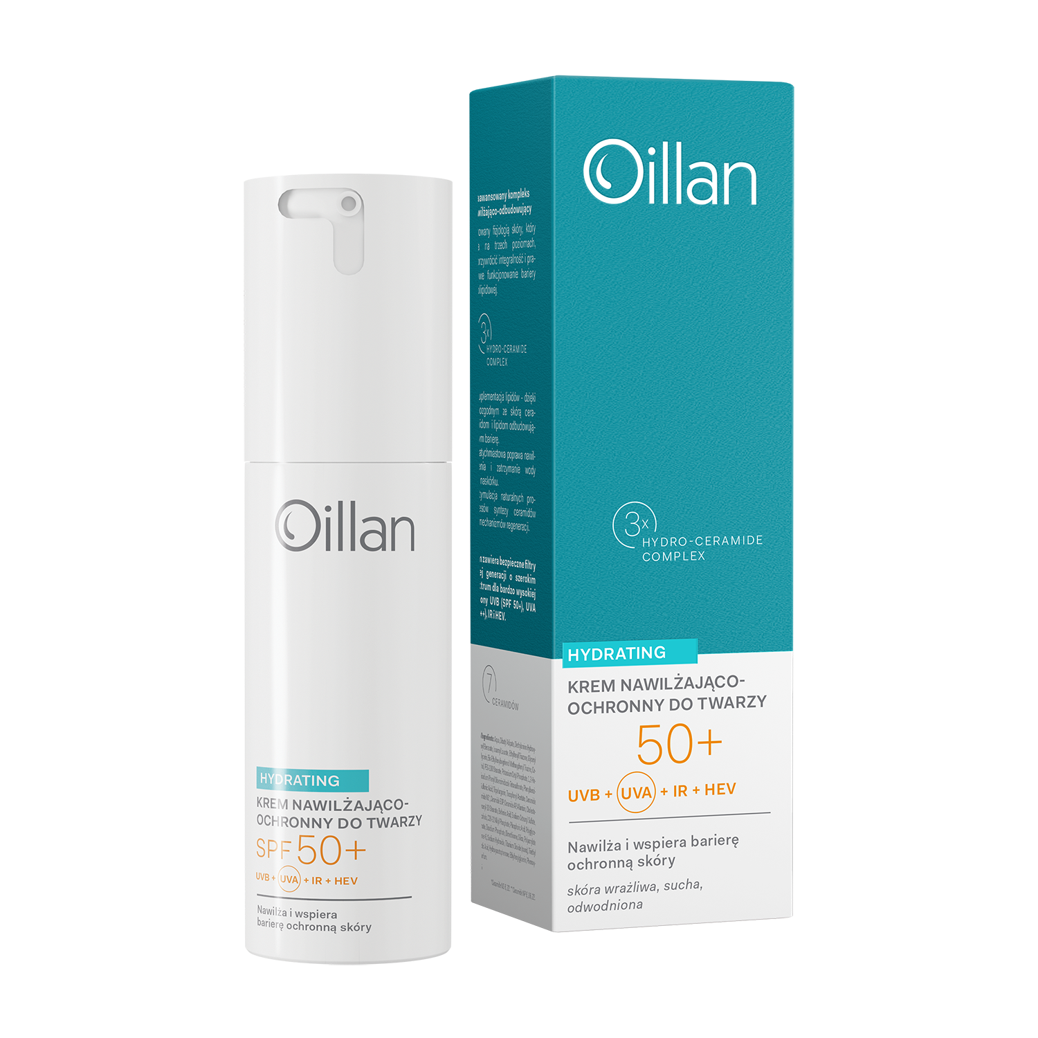 Oillan Oillan Hydrating, Creme feuchtigkeitsspendend-schützend für das Gesicht, SPF 50+, 50 ml — Inhaltsstoffe und Bewertung